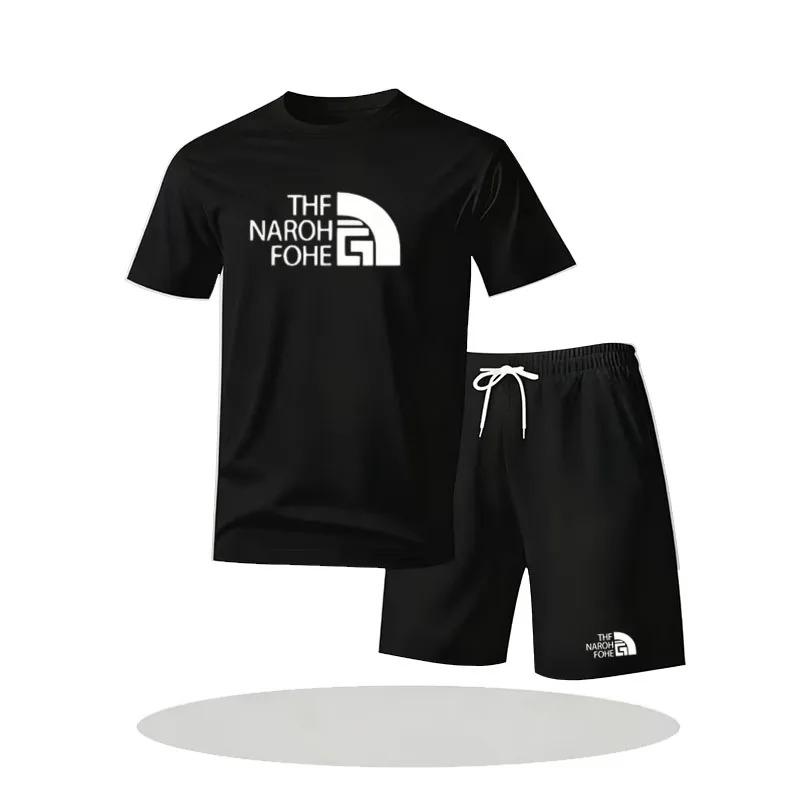 Summer Clothing Haul - Men's Summer Fitness Sportswear Set Short-Sleeved