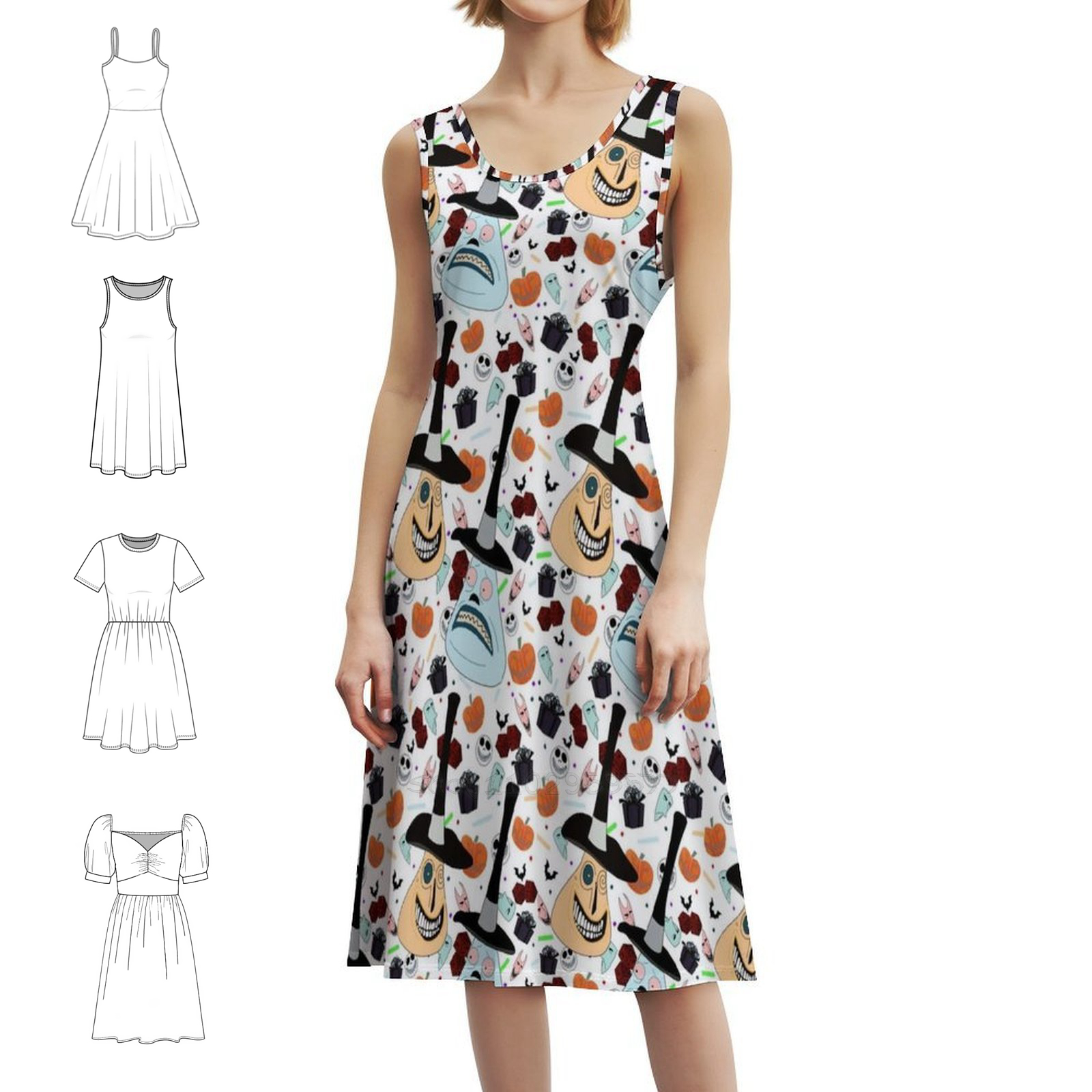 Summer Clothing For A Beach - Bohemian Sleeveless Dress For Women Print