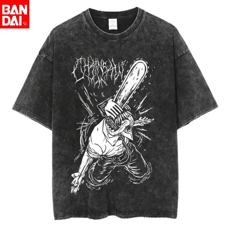 Summer Edit Clothing - Chainsaw Man Denji White Metal Graphic