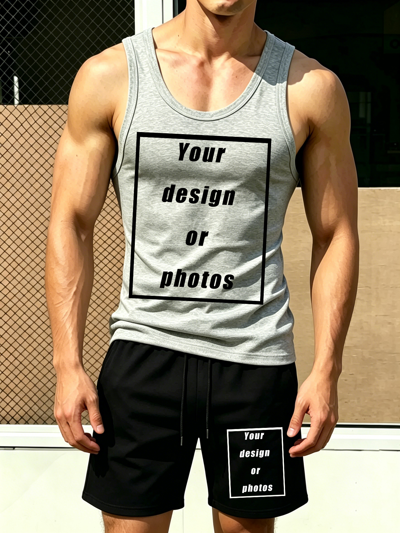 Men's Sports Tank Top Set Shor - مراجعة Summer Clothing For A Beach وسعره