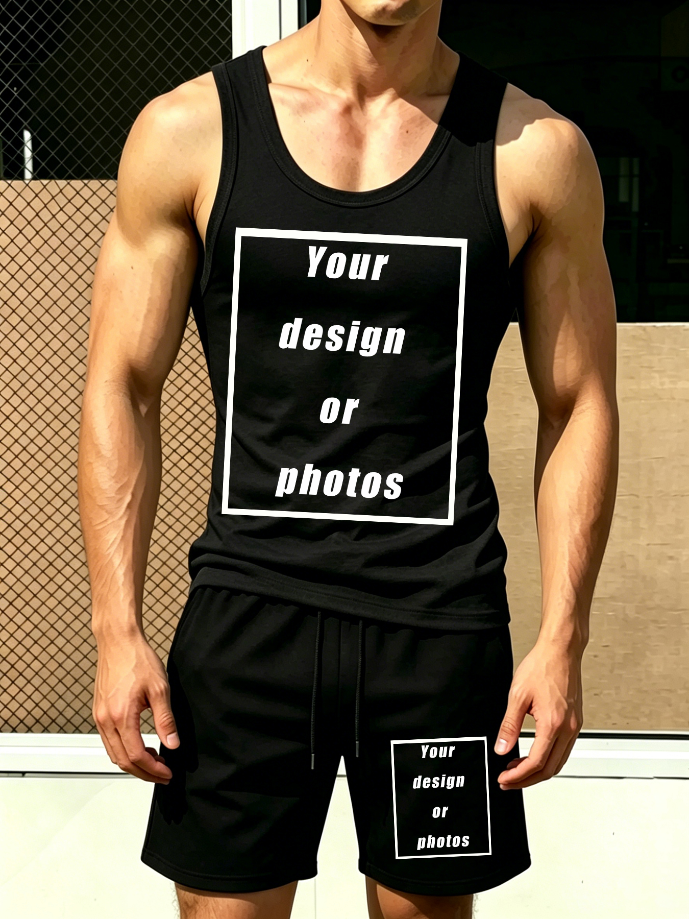 Men's Sports Tank Top Set Shor - مراجعة Summer Clothing For A Beach وسعره