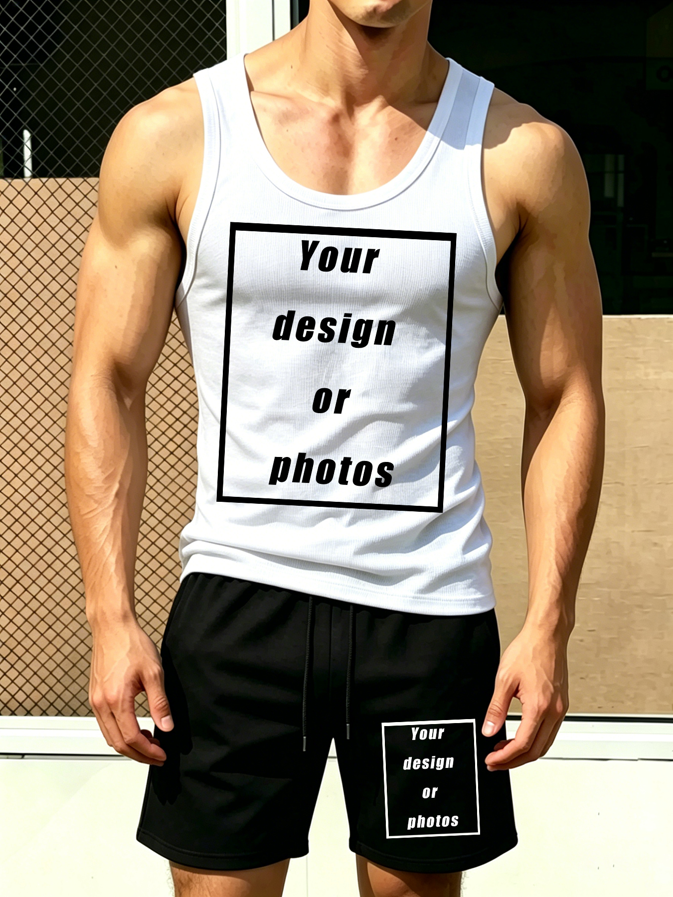 Men's Sports Tank Top Set Shor - مراجعة Summer Clothing For A Beach وسعره