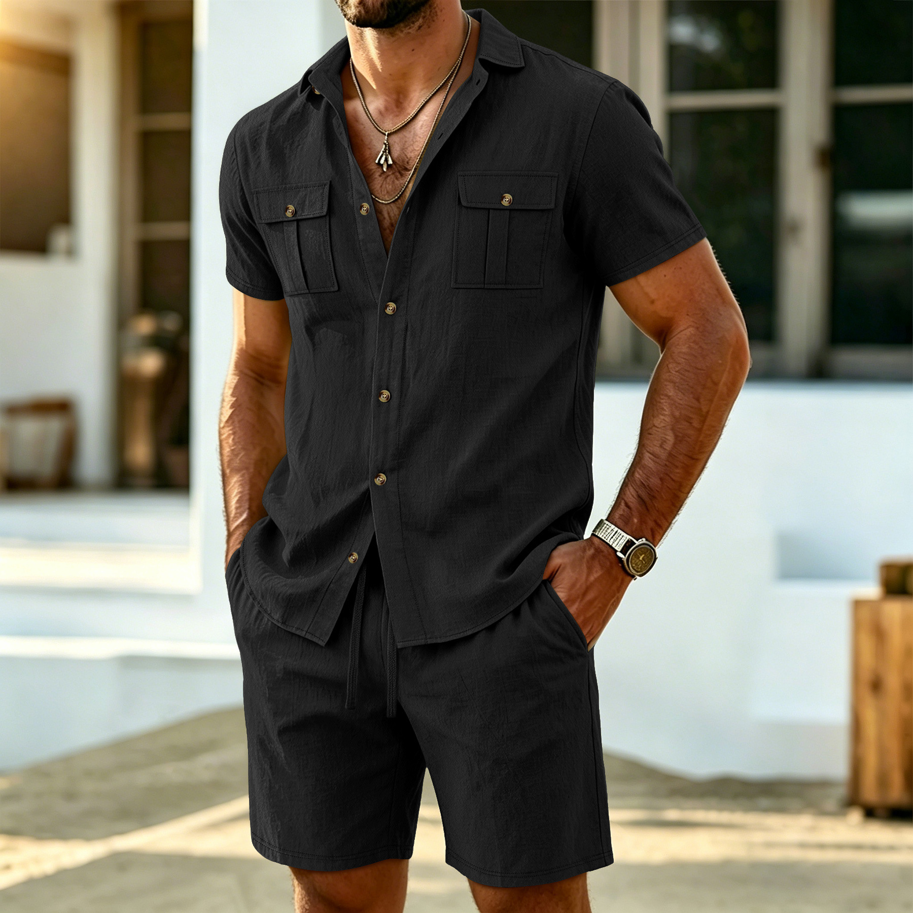 New summer men's linen outdoor - مراجعة Summer Clothing Haul وسعره