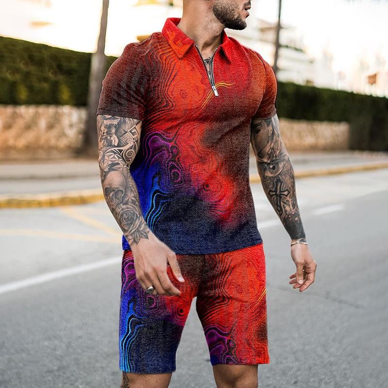 Summer Zipper Polo Shirt Suit  - مراجعة Summer Clothing For A Beach وسعره