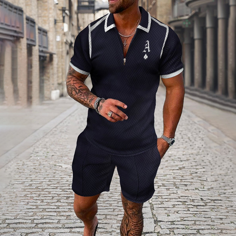Summer Zipper Polo Shirt Suit  - مراجعة Summer Clothing For A Beach وسعره