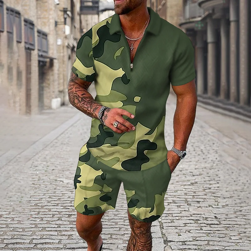 Summer Zipper Polo Shirt Suit  - مراجعة Summer Clothing For A Beach وسعره