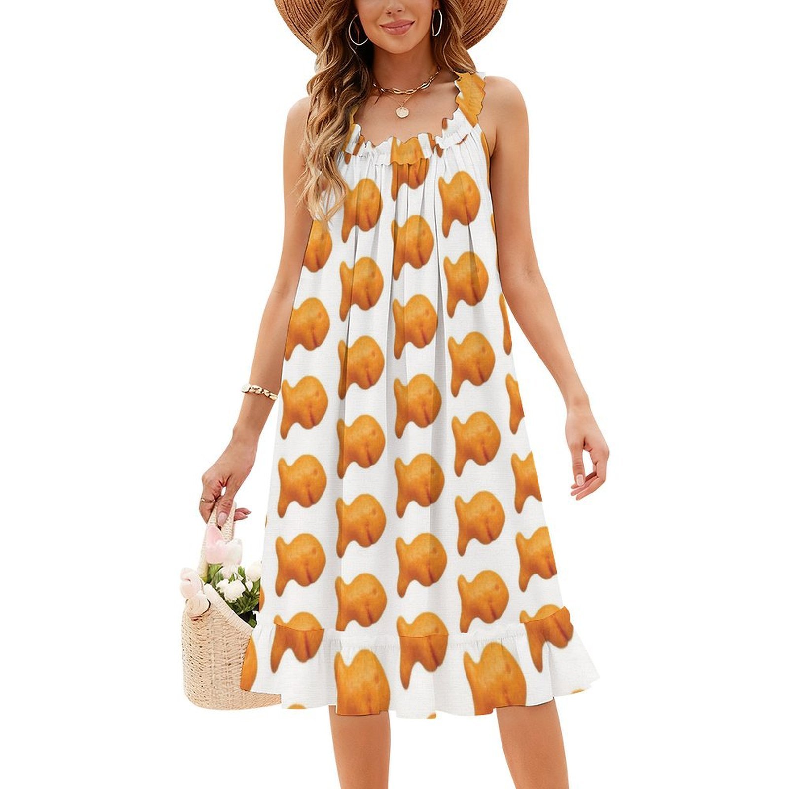 Goldfish Cracker Bohemian Slee - مراجعة Summer Clothing For A Beach وسعره