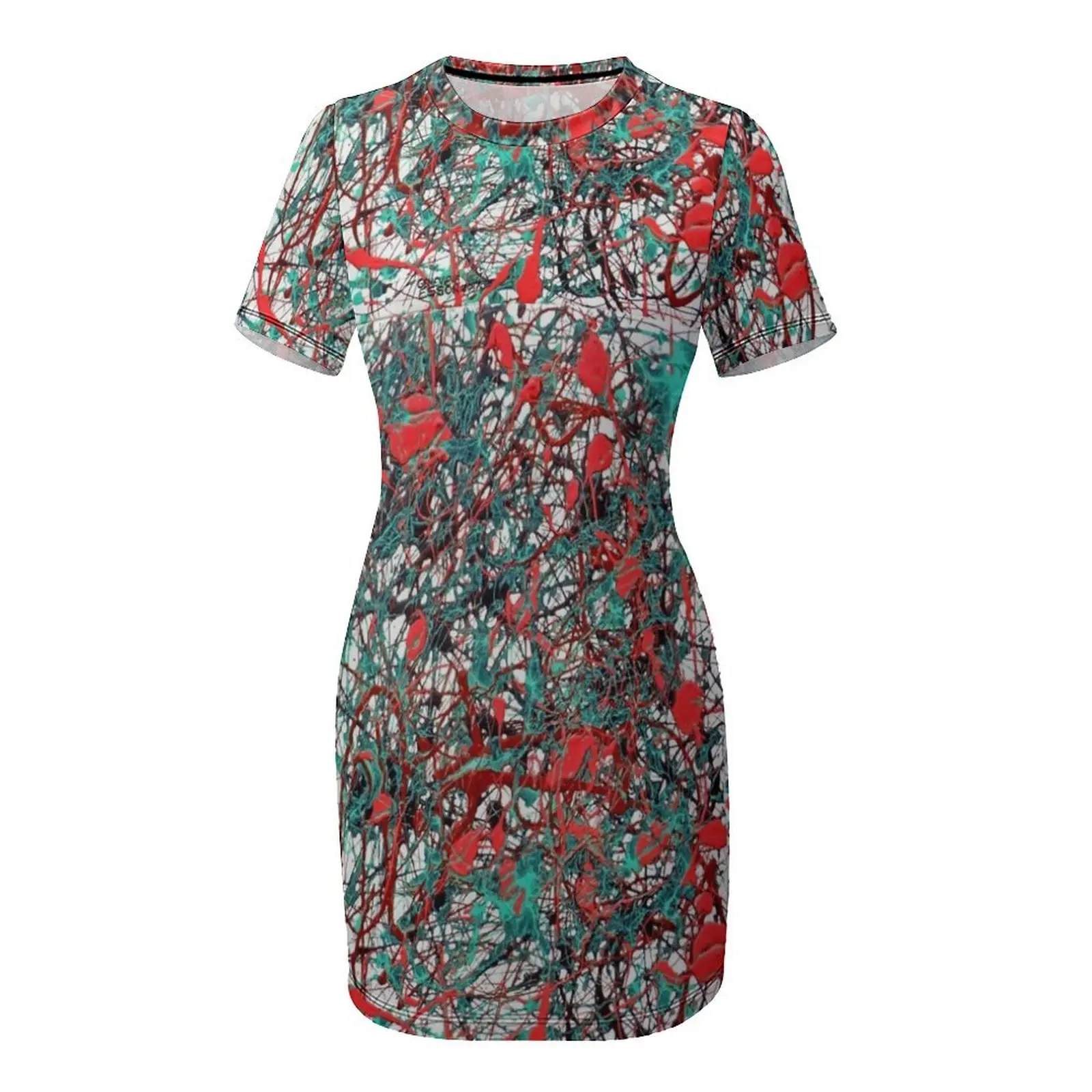 Orange Turquoise Drip Abstract - مراجعة Summer Clothing Drip وسعره