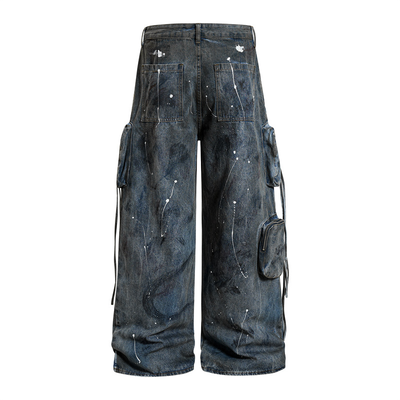 Men Straight Jeans Pockets Hol - مراجعة Summer Clothing Drip وسعره