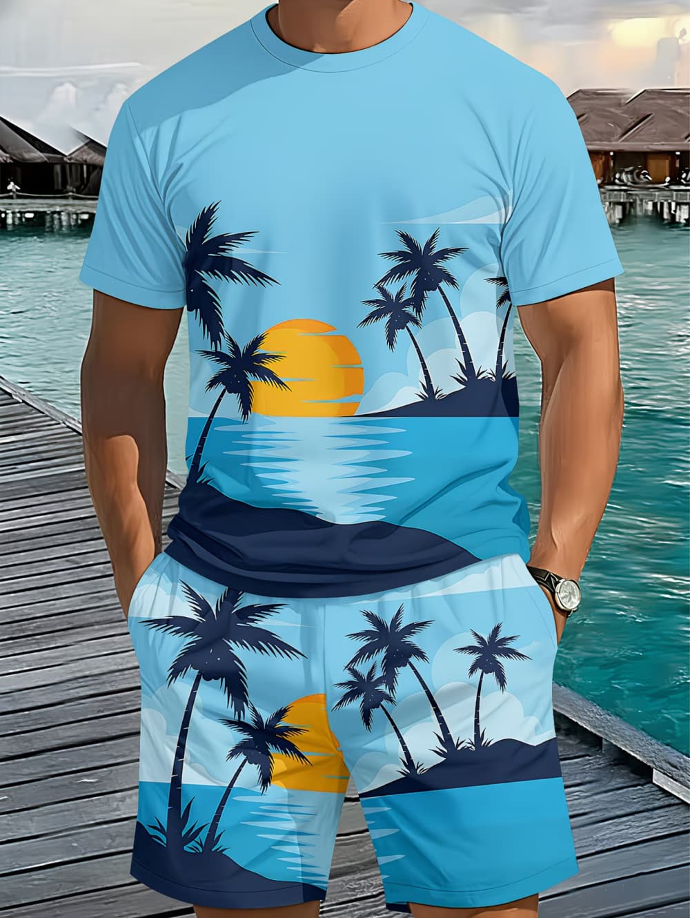 2026 Men's 2 Piece Set Hawaiia - مراجعة Summer Clothing Haul وسعره