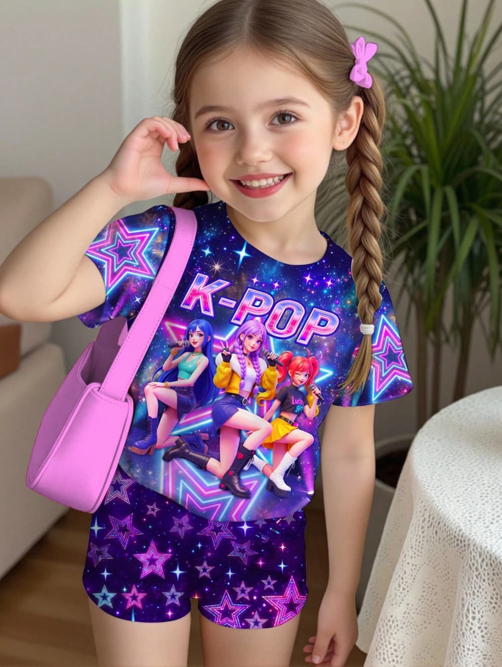 K-Pop Cartoon Graphic Girls T- - مراجعة Summer Clothing List وسعره