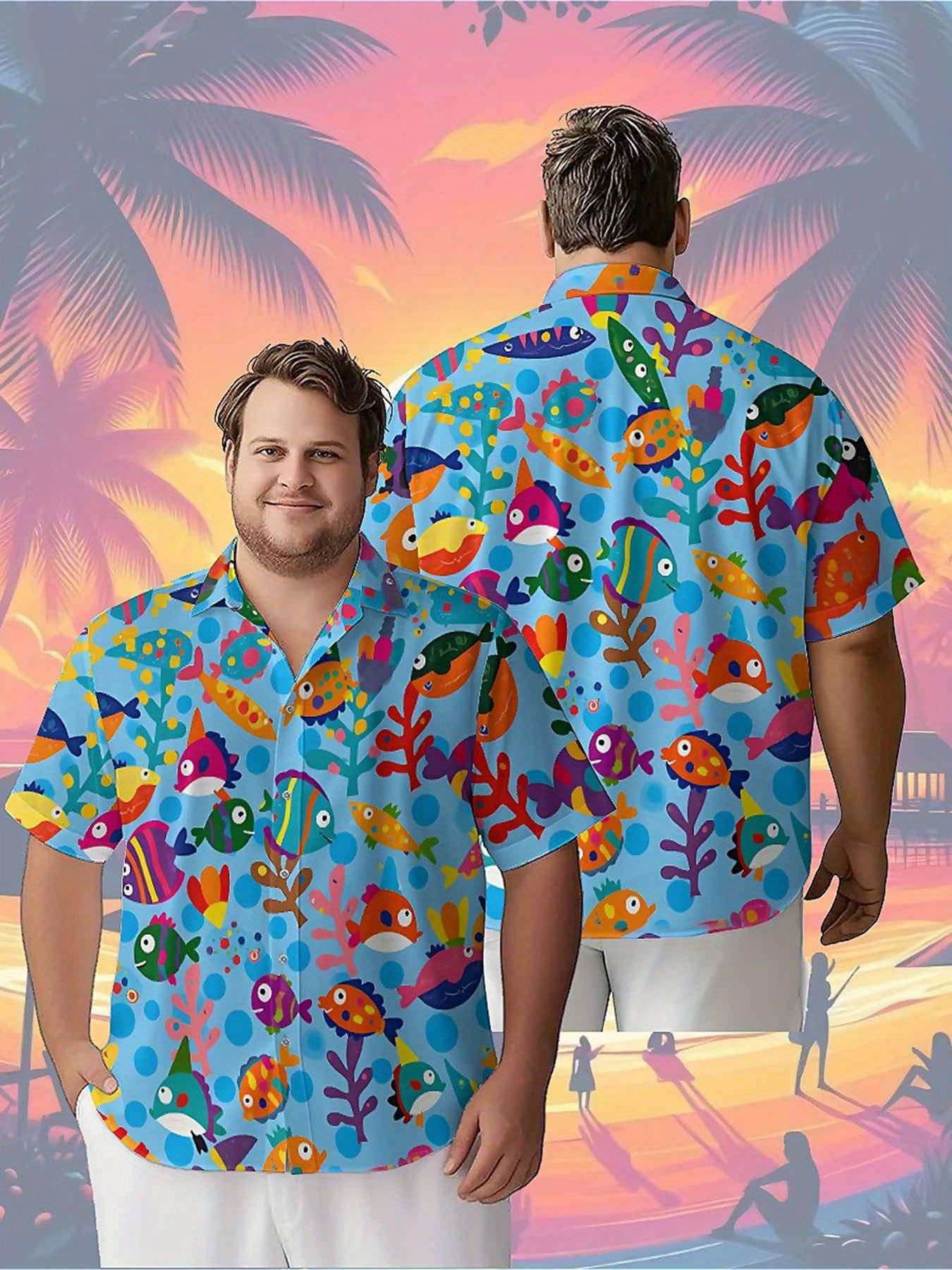 Men's Plus Size Hawaiian Shirt - مراجعة Summer Clothing For A Beach وسعره
