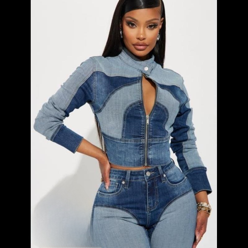 High Elasticity Denim Patchwor - مراجعة Summer Clothing List وسعره