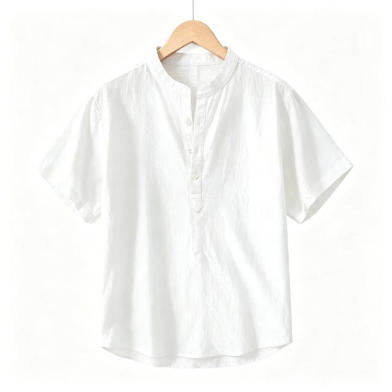 Men Cotton Linen Short-Sleeve  - مراجعة Summer Clothing Trends وسعره