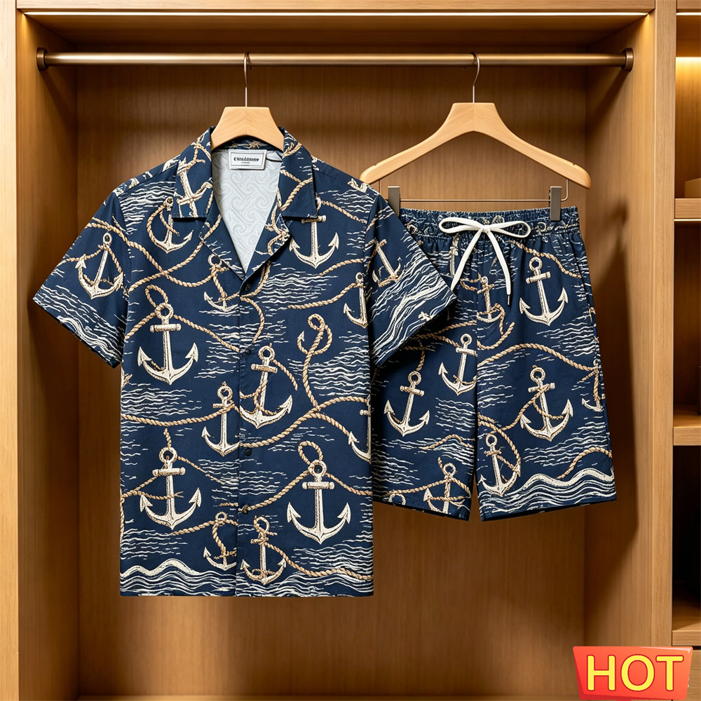 Men's 2 Piece Hawaiian Set Nau - مراجعة Summer Clothing For A Beach وسعره