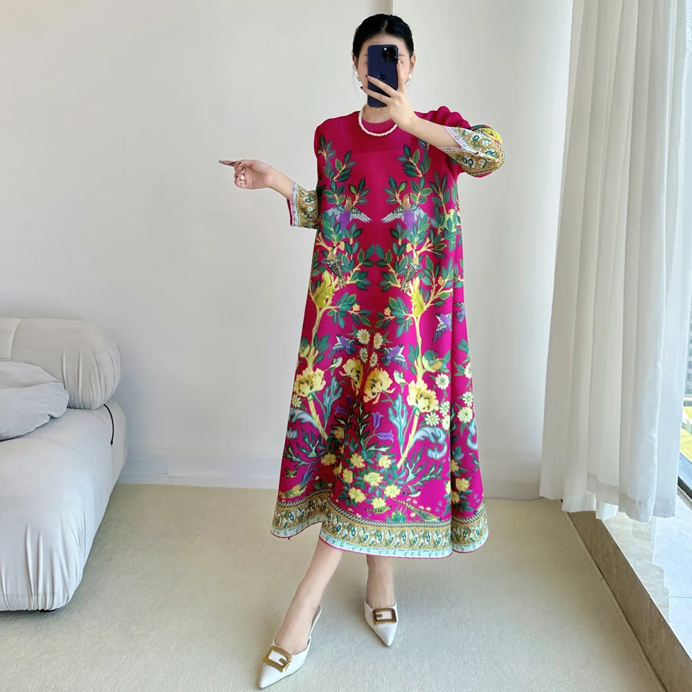 Miyake Vintage Print Dress Sev - مراجعة Summer 2025 Clothing Essentials وسعره