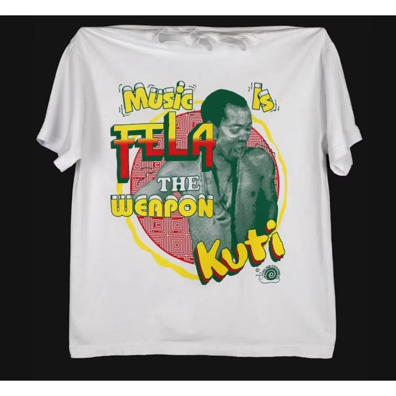 Fela Kuti WHITE T Shirt Short  - مراجعة Summer Clothing Drip وسعره