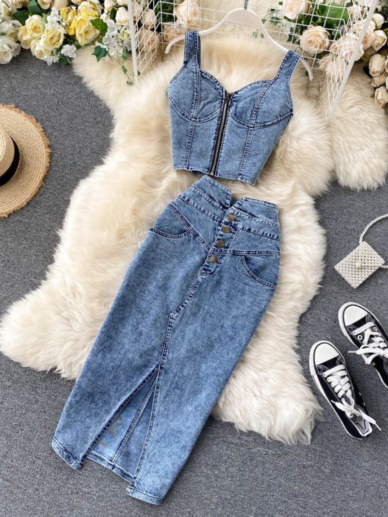 Fashion Denim 2 Piece Sets Wom - مراجعة Summer Clothing Bundle وسعره