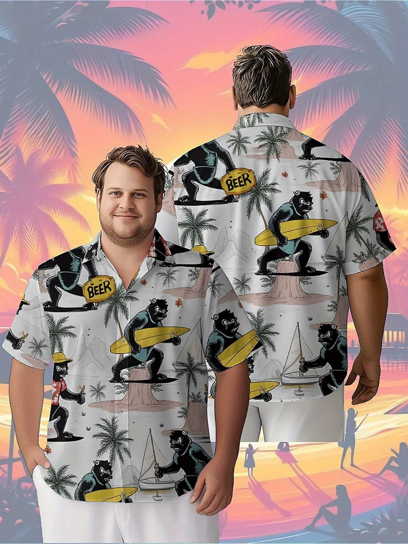 Men's Plus Size Hawaiian Shirt - مراجعة Summer Clothing For A Beach وسعره